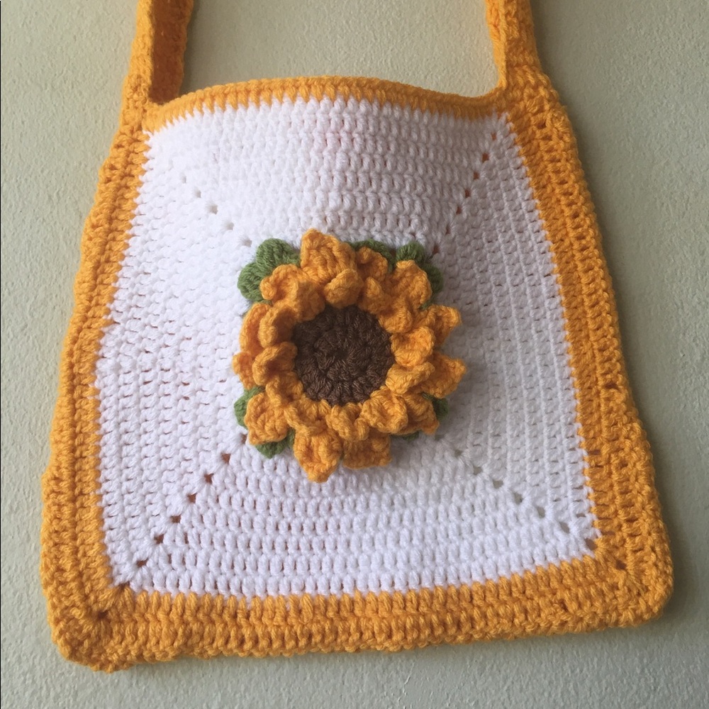 Handmade Sunflower Shoulder Bag